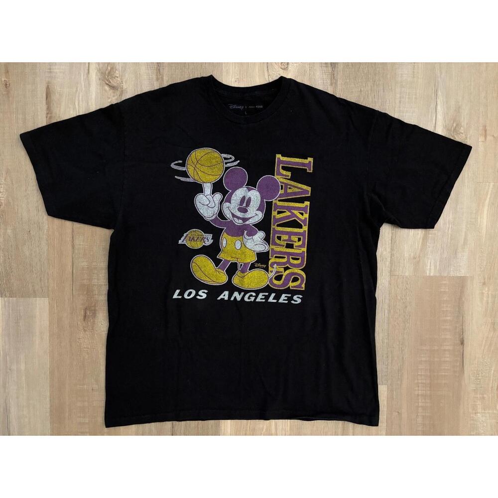 Junk Food Los Angeles Lakers X Disney Mickey T Shirt Black Size Large